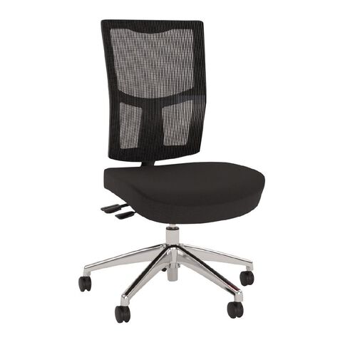Knights Chairmaster Urban Mesh Back Black Breathe Chair Alloy Base