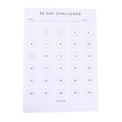 Uniti 30 Days Challenge Monthly Planner A4