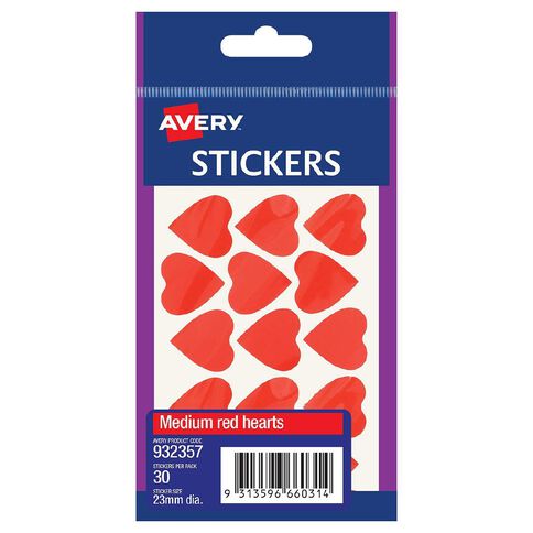 Avery Heart Stickers 23mm Diameter