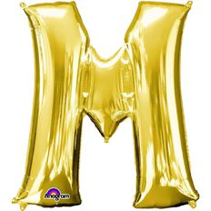 Anagram Small-Size Air Letter M Gold Balloon