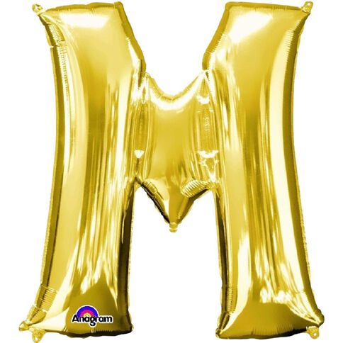 Amscan Small-Size Air Letter M Gold