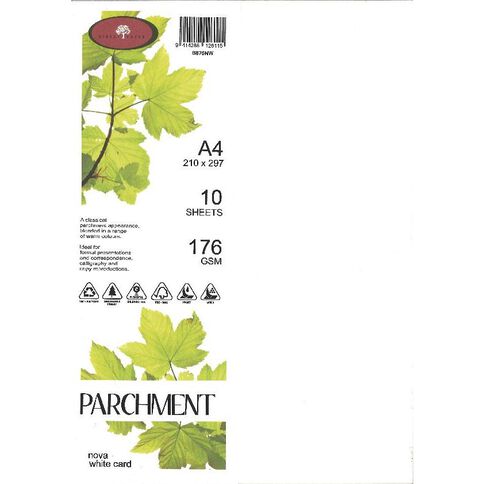 Direct Paper Parchment Card 176gsm Nova A4 10 Pack
