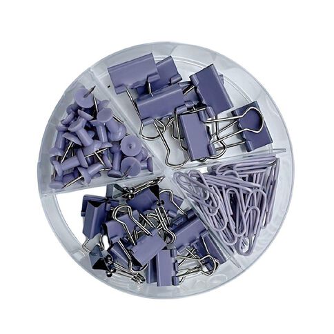 Uniti Floral Desk Clip Set Purple Mid