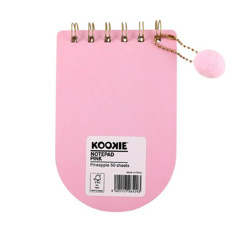 Kookie Pineapple Small Notepad Pink