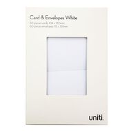 Uniti Cards & Envelopes White 50 Pack