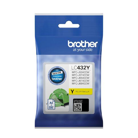 Brother LC432Y Ink 550 Pages Yellow