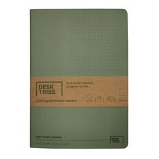 Desk Tribe Notebook Softcover Sewn Bound PU Dot Sage A5