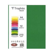 Trophee Board 210gsm Forest Green A4 12 Pack
