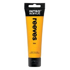 Reeves Intro Acrylic Paint Deep Yellow 100ml
