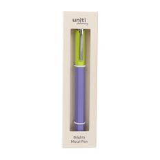 Uniti Stationery Brights Green And Purple Pen
