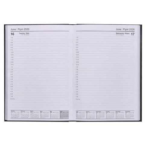 WS 2026 Diary A5 Day To Page Black