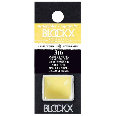 BLOCKX Watercolour Half Pan S3 316 Nickel Yellow