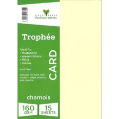 Trophee Card 160gsm 15 Pack Chamois