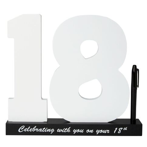 Party Inc 18th Birthday Sign with Pen