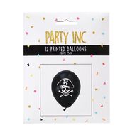 Party Inc Balloons Printed Pirate 25cm 12 Pack