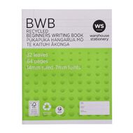 WS Exercise Beginners Writing Book BWB 14mm Ruled 32 Leaf Green