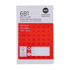 WS Notebook 6B1 Index 7mm Ruled 64 Leaf