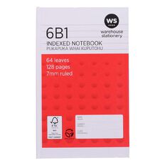 WS Notebook 6B1 Index 7mm Ruled 64 Leaf