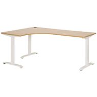 Jasper J Emerge Metal Leg Workstation 1800 x 1200 LH Beech/White