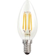 Edapt LED E14 Filament Glass Candle Light Bulb 4.5w Warm White
