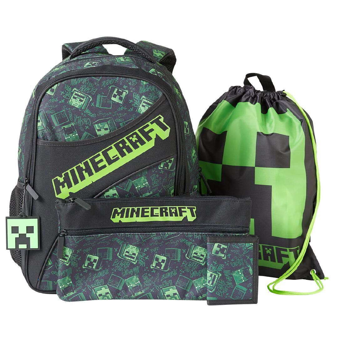 Minecraft Minecraft Backpack Set 5 Piece Warehouse Stationery NZ