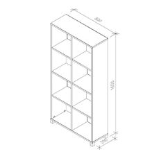 Zealand 8 Cube Cubby White White