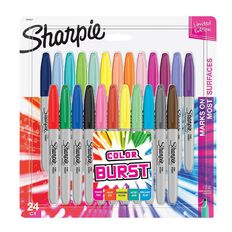 Sharpie Fine Colour Burst 24 Pack Mixed Assortment