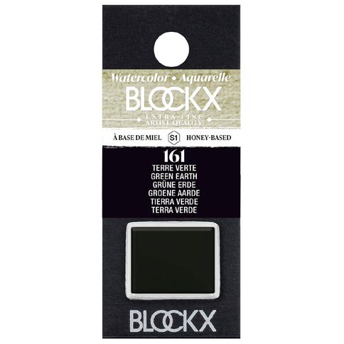 BLOCKX Watercolour Half Pan S1 161 Earth Green Green