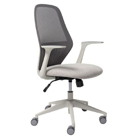 Buro Seating Mondo Soho Chair Light Grey Mesh With Arms