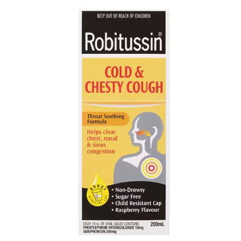 Robitussin Cold And Chesty Cough Liquid 200ml