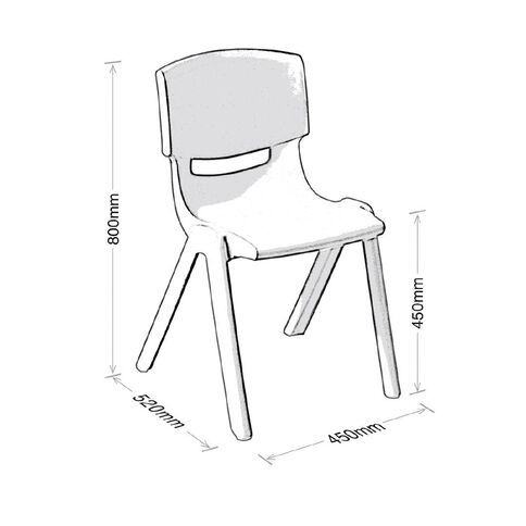 Squad Indoor/Outdoor Stacker Chair Grey