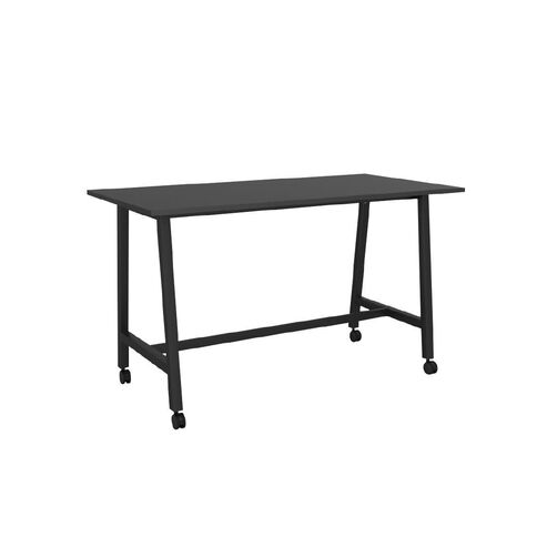 Knights Cubit Bar Leaner Castor 18 x 9 Black Top