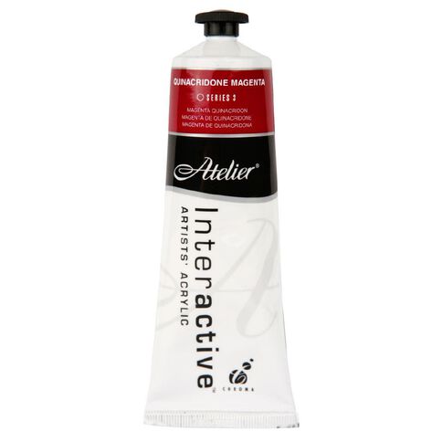 Atelier S3 Acrylic Paint Quinacridone Magenta 80ml