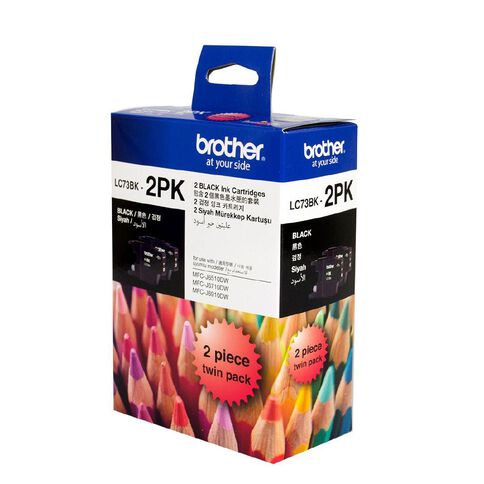Brother Ink LC73 Black 2 Pack (600 pages)