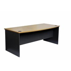 Firstline Bow Front Desk 1800 Beech/Ironstone