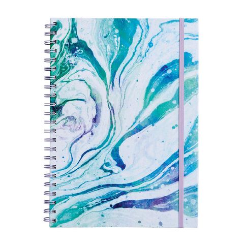 Uniti Fun & Funky Notebook Hardcover Marble Blue Light A4