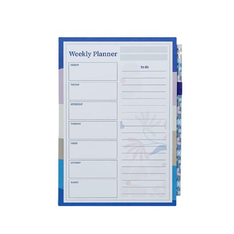 Uniti Floral Weekly Planner Purple Mid A5
