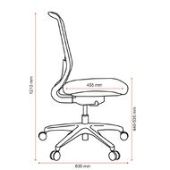 Buro Seating Elan Chair Lumbar Black Mesh Seat Slide
