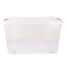 Living & Co Rolling Organiser Clear 62L