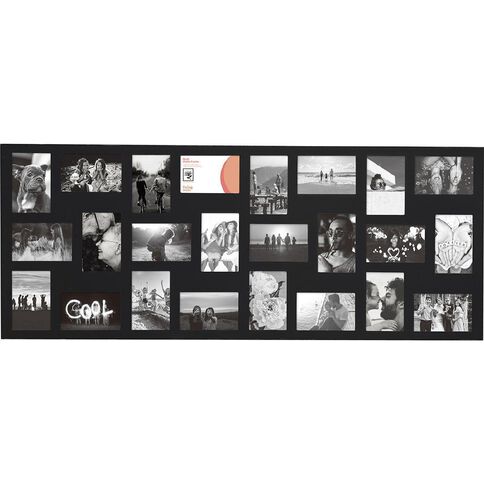 Living & Co Large Collage Frame 24 Opening Black 4in x 6in