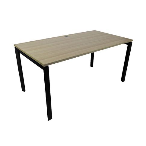 Zealand Novah Desk Oak Top/Black Frame 1200w x 600d x 725h