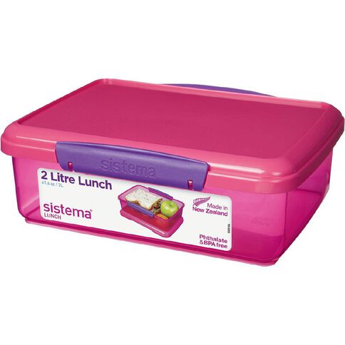 Sistema Klip It Tinted Lunch Box 2L Assorted