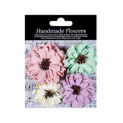 Handmade Flowers Galina Approx 4pc Multicoloured