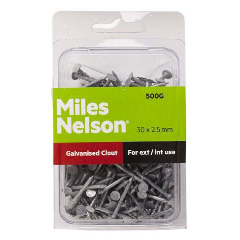Miles Nelson Galvanised Clout Nails 30mm x 2.50mm