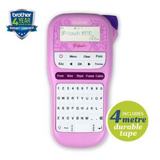 Brother PTH110PK P-Touch Label Maker Pink