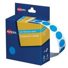Avery Light Circle Blue Dispenser Labels 14mm diameter 1050 Labels
