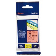 Brother TZE421 Laminated Tape Black On Red 9mm x 8m