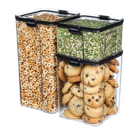Sistema Ultra Tritan Canister Square Black 1.4L