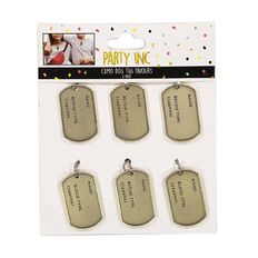Party Inc Camo Dog Tag Party Favours 6 Pack