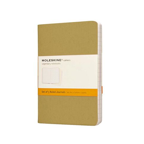 Moleskine Cahier Notebook Ruled Kraft 3 Pack
